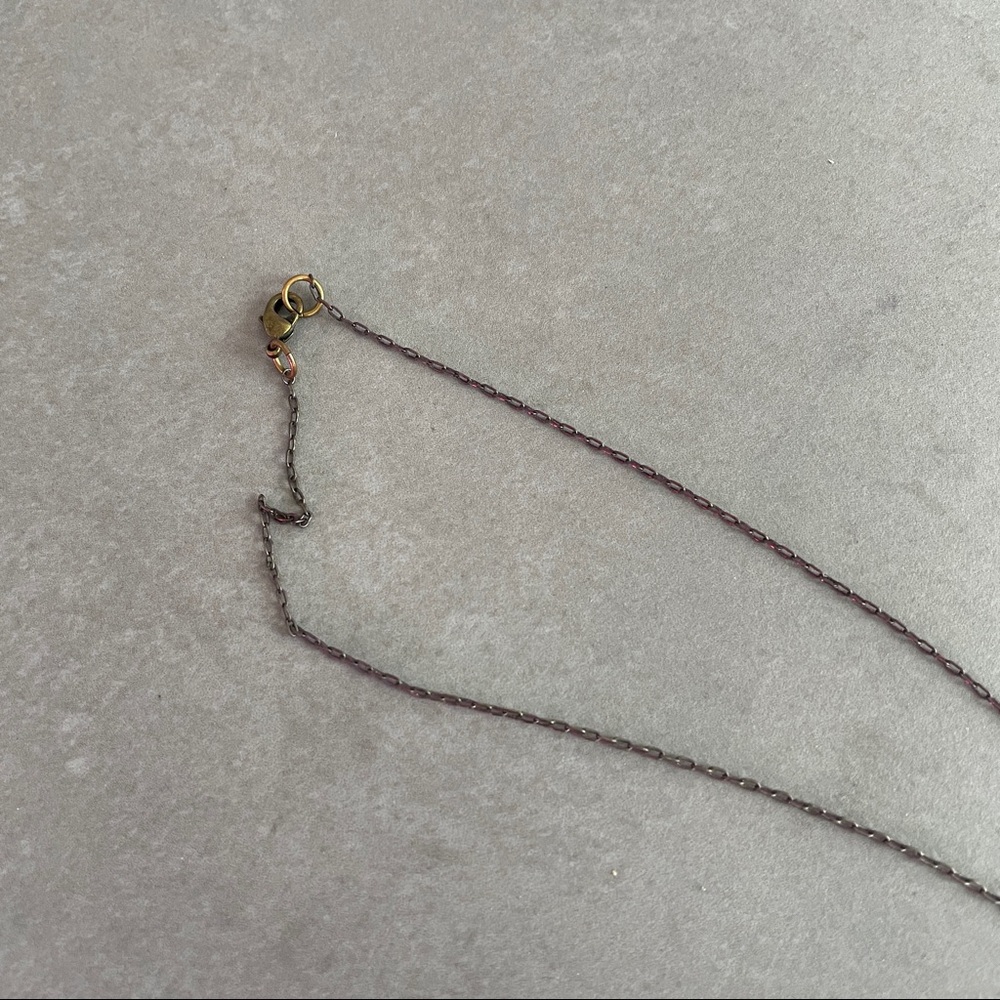 Laura Lombardi Raw Brass Dagger Triangle Necklace - Picture 7 of 12